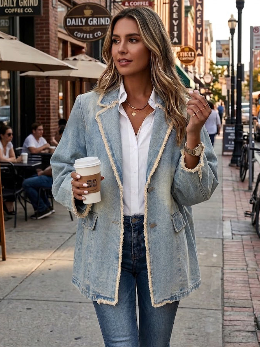 Rita™ | Oversized Blazer im Used-Look