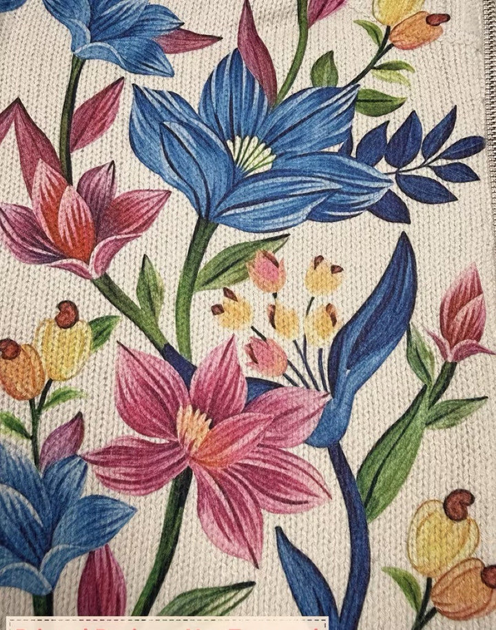 Heike™ | Cardigan mit Folklore-Blumen